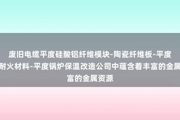 废旧电缆平度硅酸铝纤维模块-陶瓷纤维板-平度高温耐火材料-平度锅炉保温改造公司中蕴含着丰富的金属资源
